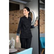 Veste de cuisine femme Escale ML - Robur - pinces poitrine - Made in Blue - manches longues_2
