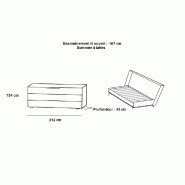Lit escamotable horizontal Vanier - Blanc mat - Couchage 140 x 200 cm - Ouverture transversale - Sommier inclus_2