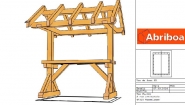 Mange-debout abri table - Abriboa en sapin lamellé-collé avec assemblage tenon-mortaise_2