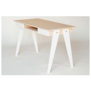 Bureau droit design Radis - Huh - 2 tiroirs - Contreplaqué bouleau - 75 cm de hauteur_2