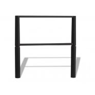 Bar3406 - Barrière urbaine en acier Saint Gervais avec potelet Ø76mm, main courante et sous-lisse en tube 40x27mm_2