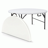 Table pliante ronde 10 places - 180 cm PEHD - usage professionnel intérieur/extérieur_2