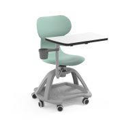 Chaise d'école pivotante Mia Table - dossier incurvé, table pivotante 360º, porte-boissons, plateau inférieur_2