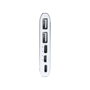 Power bank en aluminium - 10000 mAh - 2 ports USB et 2 ports USB-C - Couleur argenté_2