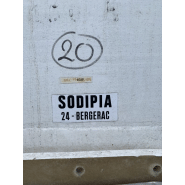 Cuve Sodipia 150 HL d'occasion - blanche sur pieds, niveau gradué, porte inox, sonde de température_2