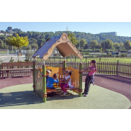 Maisonnette Fantastic - finition poteaux inox brossé avec aménagement intérieur - CAMELEO 1 FANTASTIC / JCA-0001 - Husson International_2