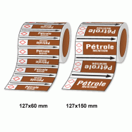 Étiquettes adhésives de marqueur de tuyauterie Liquides inflammables_2