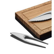 Couteau à steak Silex - inox 18/10 - design préhistorique - longueur 185 mm_2