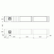 Pont ciseaux encastrable 5T + levage auxiliaire 3,5T - 5100mm_2
