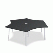 Bureau bench 3 personnes Ogi A - MDD. - Blanc 9010, Anthracite_2