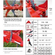 Prestige - Charrue agricole Eurotechnics Agri - Réglage manuel - Bâti poutre renforcé - Largeur 110-120 mm_2