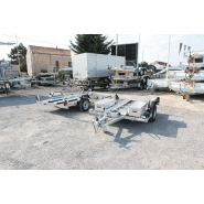 Remorque sans frein avec 2 coffres de rangement alu à l'avant pour le transport d'un scooter 3 roues - erde ch751 mp3 pack_2