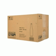 Bouteille de bière 33 cl - coloration brun - bouchon 26 mm - boîte 24 pcs - modèle Vichy_2