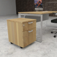 Caisson mobile monocolore avec tiroir pour dossiers suspendus  - MOBEL LINEA - Chêne veiné_2