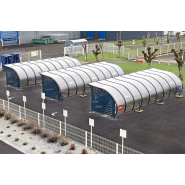 Abris 2 roues à toit arrondi pour vélos, motos et scooters - Série AY - Sur mesure - Dimensions modulables et options personnalisées_2