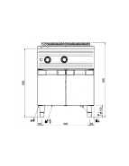 Cuiseur à pâtes gaz sur placard - Vidange intégrée - 13.3 Kw - DOMINA PRO 700 - Référence CPG77A/C_2