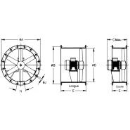 THT-71-4/8T-2 - Ventilateur Atex - Extracteur de fumées - Récirculation - 1415 tr/min - Débit 21000 m³/h_2