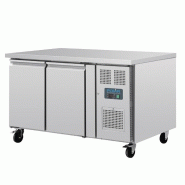 Tour pâtissier réfrigéré 2 portes avec plan de travail en inox - P800 mm Série U | Polar - UA083_2