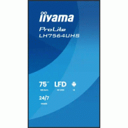 Iiyama LH7564UHS-B1AG àÉcran d'affichage dynamique àÉcran plat de signalisation numérique 190,5 cm (75_2