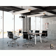 Table de réunion rectangulaire Arky - Oui, Blanc, Hêtre_2