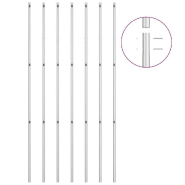 Vidaxl clôture à mailles avec poteaux acier galvanisé 15x1,5 m argenté 145752_2
