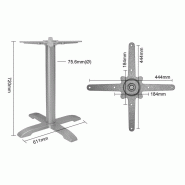 Pied de table en fonte gris | Bolero - FT028_2