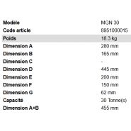 Crics bouteille Mgn 30 - Rodcraft - capacité 30T - guidage double et stabilité_2