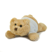 Porte-clé peluche ours Binx - 100% polyester - T-shirt blanc amovible - Réf: MM23_2
