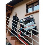 Diable inclinable pour manutention sur escaliers complexes