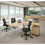 Fauteuil direction Dinamica - haut dossier, structure en nylon blanche ou noire, assise et dossier en résille_2