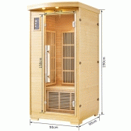 SAUNA INFRAROUGE NORDICA® CARBONE IR1 (1 PLACE) 90X90_2