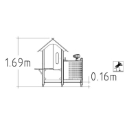 Structure multi-jeux pour enfants 1 à 5 ans - Unimini Abby 8046496 - Hags - Poteaux bois et panneaux HPL_2