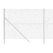 Vidaxl clôture à mailles losangées argenté 2x25 m 154014_2