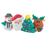 Set de gommes décor Noël - 4 figurines de Noël - Livré dans une pochette en PVC_2