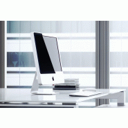 Bureau d'angle en verre Star- Mobel Linea - 220, Verre Blanc_2