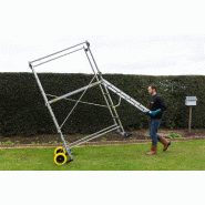 Échafaudage extérieur semi-pro - aluminium - Hauteur plancher 0,50m à 1,40m - Roues increvables - Centaure - Réf 872207_2