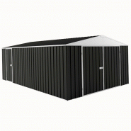 Garage simple métal / 18 m² / toit double pente / porte battante / 6 x 3 x 2.28 m_2