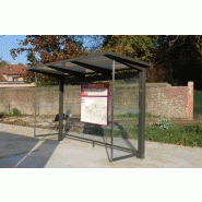 Abri bus helios standard / structure en acier / avec banquette / 370 x 150 cm_2