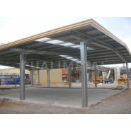 Bâtiment préfabriqué avec auvent ou appentis métalliques - Structure modulaire ECORAPID CUALIMETAL_2
