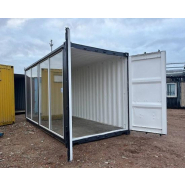 Conteneur maritime 20 HC avec vitrine - Dimensions 2,44m x 6,06m x 2,90m - Bon état, occasion - idéal pour les applications commerciales ou récréatives._2