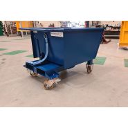 Benne basculante manuelle 500 L avec roues - Référence BBM500R-3767 - Capacité 1 000 kg - Made in France_2