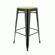 Tabouret haut restaurant métal Austin - NOIR_2