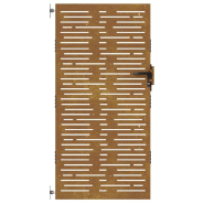 Vidaxl portail de jardin 85x200 cm acier corten conception de carré 153249_2