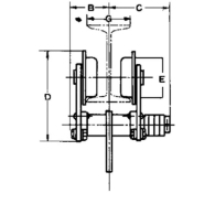 Chariot porte-palan Elephant par poussée 106 - pour poutres IPE et IPN - roues à roulements à billes_2