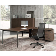 Fauteuil pour salle de réunion/conférence - DYNAMICA : design élégant, piètement plat 4 branches sur patins_2