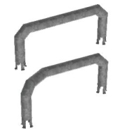 Guide-roues galvanisé à chaud - Positionnement précis des véhicules sur quai de chargement/déchargement - Modèles penchés et droits disponibles_2