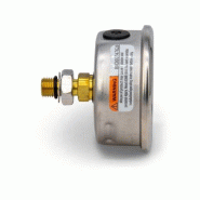 G2531SR, Manomètre, 63 mm Face, Montage arrière, Bain de glycérine, 70 bar pression maximale_2