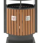 Poubelle extérieur tri sélectif 2×39 L - Look bois - OFFERT : 250 sacs de 110 L_2