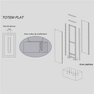 Totem extérieur plat - Direct Signalétique - Signalisation personnalisée en acier avec impression anodisée_2