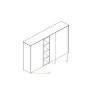 Armoire mi-haute push open laquée OSTARA O7 - L184 x H130 cm - Rangement modulaire avec portes et espace ouvert_2